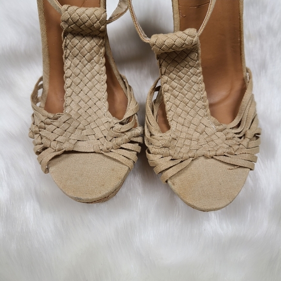 Soda Strappy Platform Wedge Shoes - Picture 5 of 16